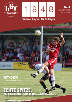 7. Spieltag: TSV Riedlingen - SV Blönried/Ebersbach