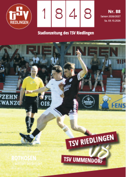 8. Spieltag: TSV Riedlingen - TSV Ummendorf